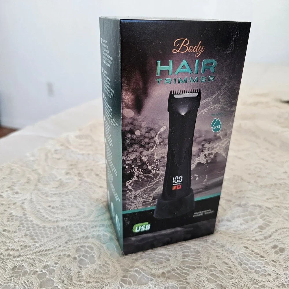 Body Hair Trimmer USB Rechargeable Wet Dry IPX5 Waterproof‎ Digital Display